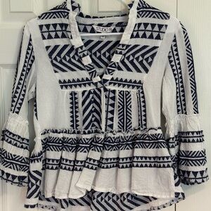 Studio 19 Navy & White Top